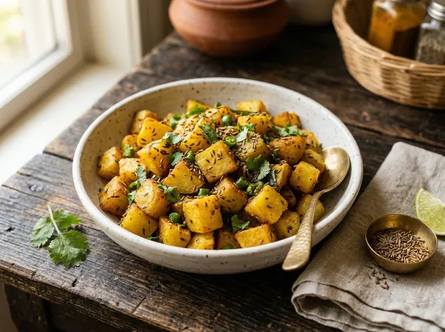 Jeera Aloo cumin spiced potatoes