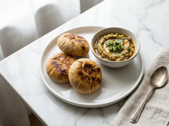 Sattu litti with chokha