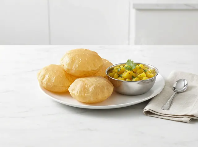 Puris with aloo sabji