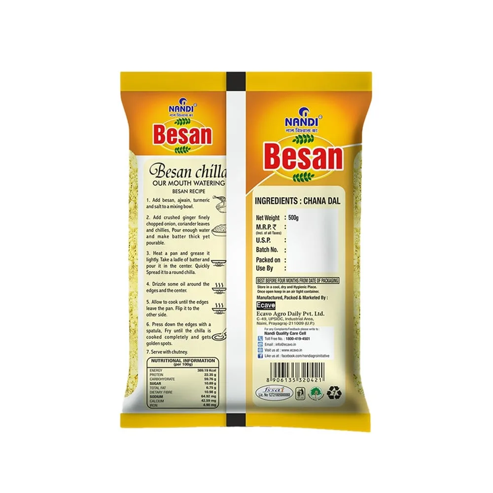 Besan Pack Back View