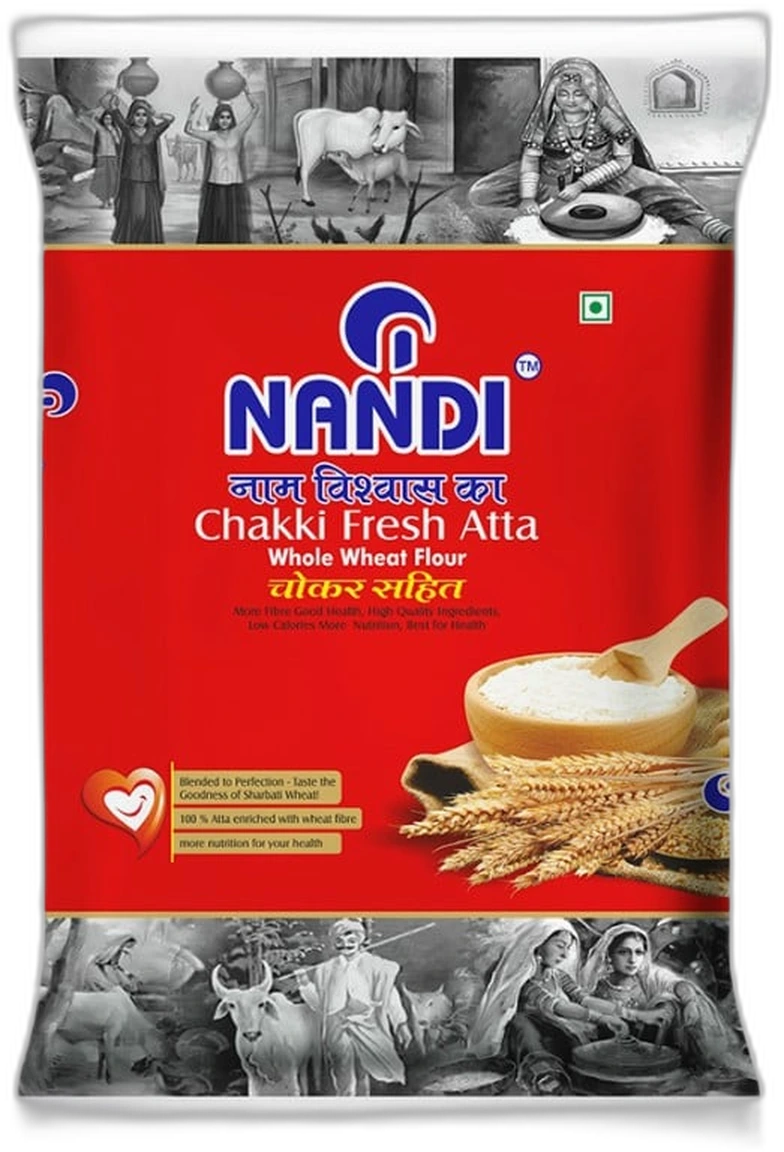 Nandi Chakki Fresh Atta - Whole Wheat Flour