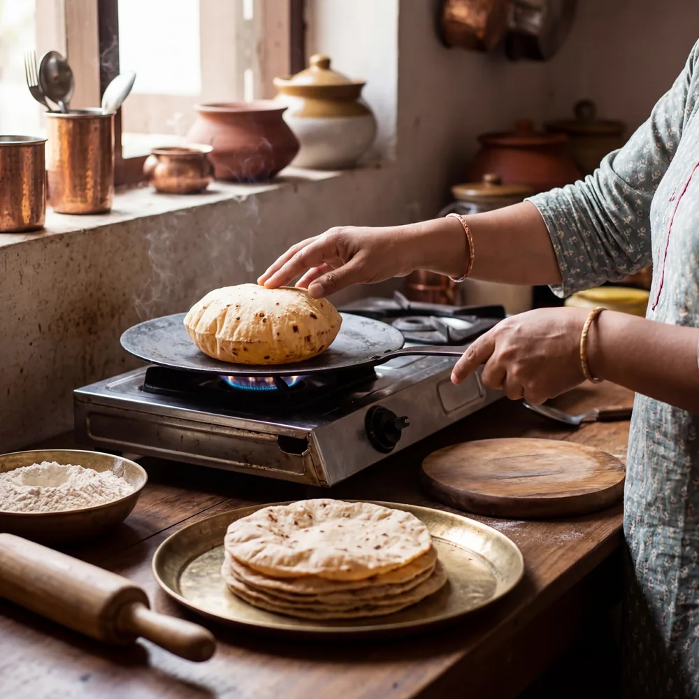 Chapati Making with Fresh Atta