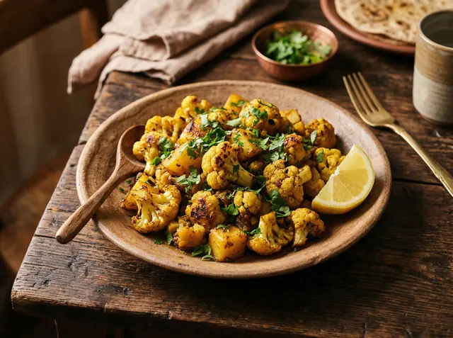 Aloo Gobhi with Coriander