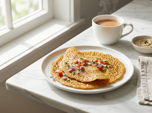 Besan chilla made with Nandi Besan