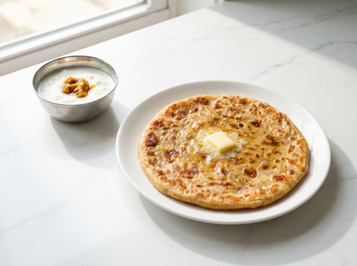 Aloo paratha made with Nandi Atta