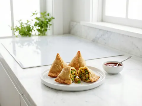 Samosas made with Nandi Maida